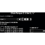 Wera Click-Torque C 3 Set 2, 1/2", Clé dynamométrique Noir/Vert, 11 pièces, avec cliquet réversible
