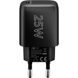 goobay 25W Chargeur rapide USB-C PD GaN Noir, 1x USB-C, Power Delivery 3.0
