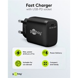 goobay  Chargeur rapide USB-C PD GaN (25 W) Noir, 1x USB-C, Power Delivery 3.0
