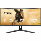 iiyama G-Master Gold Phoenix GCB3486WQSCP-B1 34" Moniteur UltraWide gaming incurvé  Noir, 240 Hz, HDMI, DisplayPort, Audio, LAN, USB-C, AMD Free-Sync