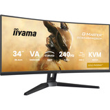 iiyama G-Master Gold Phoenix GCB3486WQSCP-B1 34" Moniteur UltraWide gaming incurvé  Noir, 240 Hz, HDMI, DisplayPort, Audio, LAN, USB-C, AMD Free-Sync