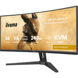iiyama G-Master Gold Phoenix GCB3486WQSCP-B1 34" Moniteur UltraWide gaming incurvé  Noir, 240 Hz, HDMI, DisplayPort, Audio, LAN, USB-C, AMD Free-Sync