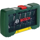 Bosch 2607019466 Jeu d'embouts 12 pièce(s), Fraise Jeu d'embouts, 12 pièce(s), POF 1200 AE POF 1400 ACE, 22,4 cm, 13,4 cm, 4,84 cm
