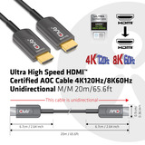 Club 3D High Speed HDMI AOC, Câble Noir, 20 mètres