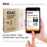 Club 3D High Speed HDMI AOC, Câble Noir, 20 mètres