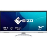 EIZO FlexScan EV3450XC-WT 34.1" Moniteur UltraWide incurvé  Blanc, 2x HDMI, DisplayPort, 2x USB-A, USB-B, 2x USB-C, RJ-45