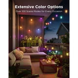 Govee Outdoor Clear Bulb String Lights, Lampe Noir, 15 mètres
