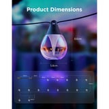Govee Outdoor Clear Bulb String Lights, Lampe Noir, 15 mètres