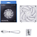 Lian Li Uni Fan P28 Single White, Ventilateur de boîtier Blanc, Connecteur de ventilateur PWM à 4 broches