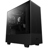 NZXT H510 Flow Window Black, Moyen tour Noir, USB-A 3.2 (5 Gbit/s), USB-C 3.2 (5 Gbit/s), Audio, window-kit