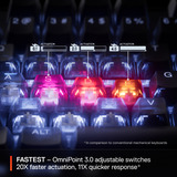 SteelSeries Apex Pro Mini Gen 3 RGB clavier gaming mécanique Noir, Layout US (QWERTY), SteelSeries OmniPoint 3.0, 60 %, Double-shot PBT
