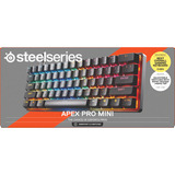 SteelSeries Apex Pro Mini Gen 3 RGB clavier gaming mécanique Noir, Layout US (QWERTY), SteelSeries OmniPoint 3.0, 60 %, Double-shot PBT