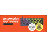 SteelSeries Apex Pro Mini Gen 3 RGB clavier gaming mécanique Noir, Layout US (QWERTY), SteelSeries OmniPoint 3.0, 60 %, Double-shot PBT