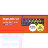 SteelSeries Apex Pro Mini Wireless, clavier gaming Blanc, Layout États-Unis, SteelSeries OmniPoint 2.0, US layout, SteelSeries OmniPoint 2.0, 60%, RGB LED, Double Shot PBT Keycaps