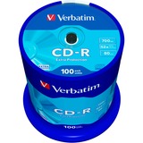 Verbatim CD-R Extra protection 700 Mo 52x, CD-R, 120 mm, 700 Mo, Boîte à gâteaux, 100 pièce(s)