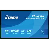 iiyama ProLite T5529AS-B1AG, Affichage public Noir, Tactile, HDMI, USB-C, Audio, LAN, WiFi 5, Android 14