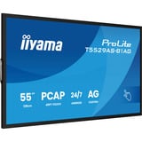 iiyama ProLite T5529AS-B1AG, Affichage public Noir, Tactile, HDMI, USB-C, Audio, LAN, WiFi 5, Android 14