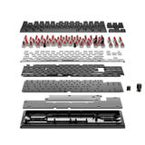 Corsair K70 CORE TKL RGB clavier gaming mécanique Noir, Layout US (QWERTY), Corsair MLX Red v2, 80% (TKL), Hot-swappable, ABS Double shot