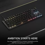 Corsair K70 CORE TKL RGB clavier gaming mécanique Noir, Layout US (QWERTY), Corsair MLX Red v2, 80% (TKL), Hot-swappable, ABS Double shot