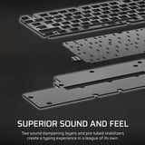 Corsair K70 CORE TKL RGB clavier gaming mécanique Noir, Layout US (QWERTY), Corsair MLX Red v2, 80% (TKL), Hot-swappable, ABS Double shot