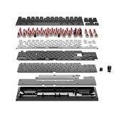Corsair RGB clavier gaming mécanique Noir, Layout US (QWERTY), Corsair MLX Red v2, 80% (TKL)