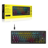 Corsair RGB clavier gaming mécanique Noir, Layout US (QWERTY), Corsair MLX Red v2, 80% (TKL)