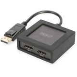 Digitus DisplayPort > Répartiteur 2x DisplayPort, Répartiteurs de DisplayPort Noir, 0,1 mètre, 4K