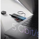 ICY BOX IB-CR203-CU3 3 en 1, Lecteur de carte Noir