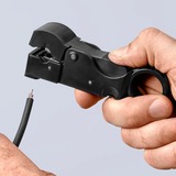 KNIPEX Outil à dénuder pour câbles coaxiaux, Abisolier et outil de démontage Plastique, Noir, 10,5 cm, 73 g