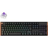 Keychron K10 HE-F1 RGB clavier mécanique Noir, Layout BE (AZERTY), Gateron Double-Rail Magnetic Nebula, 100%, Hot-swappable, Bluetooth, 2.4GHz