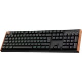 Keychron K10 HE-F1, clavier Noir/Marron, Layout BE, Gateron Double-Rail Magnetic Nebula, LED RGB, remplaçables à chaud, Bluetooth, 2,4 GHz