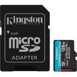 Kingston Canvas Go! Plus microSDXC 128 Go, Carte mémoire Noir,  Adaptateur inclus, Classe 10, UHS-I U3, V30, A2