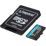 Kingston Canvas Go! Plus microSDXC 128 Go, Carte mémoire Noir,  Adaptateur inclus, Classe 10, UHS-I U3, V30, A2