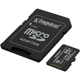Kingston Canvas Select Plus 64 GB MicroSDXC, Carte mémoire Noir, UHS-I U1, classe 10, V10, adaptateur SD inclus
