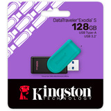 Kingston DataTraveler Exodia S 128 Go, Clé USB Noir/Bleu clair, DTXS/128GB