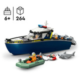 LEGO City - Poursuite avec un bateau de police, Jouets de construction 60456