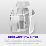 NZXT H6 ( 2026 ) Tout Blanc boîtier midi tower Blanc | 2x USB-A | 1x USB-C | Verre trempé