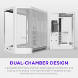 NZXT H6 boîtier midi tower Blanc | 2x USB-A | 1x USB-C | Verre trempé