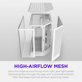 NZXT H6 boîtier midi tower Blanc | 2x USB-A | 1x USB-C | Verre trempé
