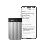 Plaud Note Pro, Enregistreur vocal Argent, 64 Go, Bluetooth (BLE 5.4), Wi-Fi double bande (2,4 GHz et 5 GHz)