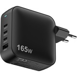Sitecom 165W GaN Power Delivery chargeur Noir, 3x USB-C, 1x USB-A