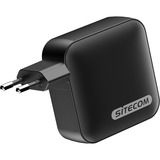 Sitecom 165W GaN Power Delivery chargeur Noir, 3x USB-C, 1x USB-A