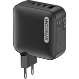 Sitecom 165W GaN Power Delivery chargeur Noir, 3x USB-C, 1x USB-A