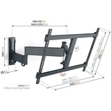 Vogels COMFORT TVM 3645 Support TV pivotant, Support mural Noir, 40-77"