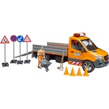 bruder Véhicule municipal MB Sprinter avec lumière et son, Modèle réduit de voiture Orange