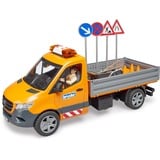 bruder Véhicule municipal MB Sprinter avec lumière et son, Modèle réduit de voiture Orange