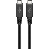 goobay USB-C 4.0 Gen 3.2, Câble Noir, 0,8 mètres