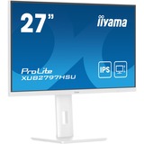 iiyama ProLite XUB2797HSU-W2 27" Moniteur  Blanc, 100 Hz, HDMI, DisplayPort, USB, Adaptive Sync