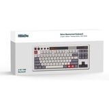 8BitDo Retro Mechanical Keyboard N Edition, clavier gaming Gris/rouge foncé, Layout États-Unis, Kailh Box White, TKL, Bluetooth Low Energy, Wireless 2.4G, USB