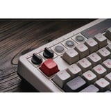 8BitDo Retro Mechanical Keyboard N Edition, clavier gaming Gris/rouge foncé, Layout États-Unis, Kailh Box White, TKL, Bluetooth Low Energy, Wireless 2.4G, USB